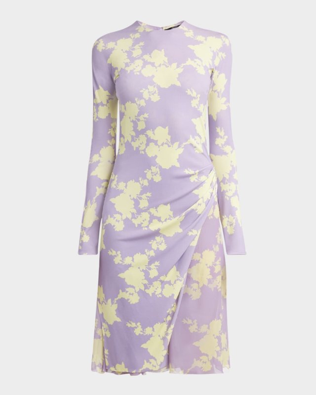 Wild Roses Crepe Jersey Dress